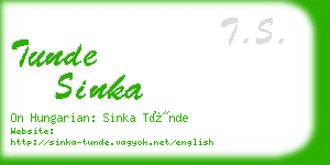 tunde sinka business card